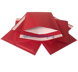 Custom Red Self Sealing Paper Mailers Packaging Cushioned Envelopes