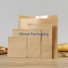 100 Paket Kantong Kertas Kraft Datar Biodegradable Untuk Kue Popcorn Sandwichs