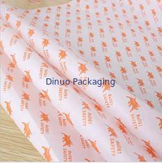 Orange Logo Personalized Printed Tissue Paper Wrap For Flower Wedding Garland Facial Gift