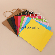 Pencetakan Logo Kustom Tas Kemasan Kado Kertas Kraft yang Dapat Digunakan Kembali Dengan Pegangan