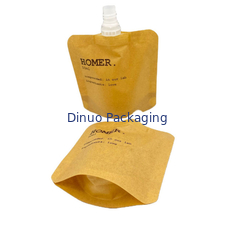 Custom Stand Up Bag Kantung Cerat Isi Ulang Kosmetik Kraft Biodegradable