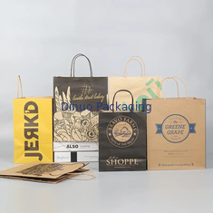 Kantong Kertas Kraft dengan Handle Kantong Makanan Cepat
