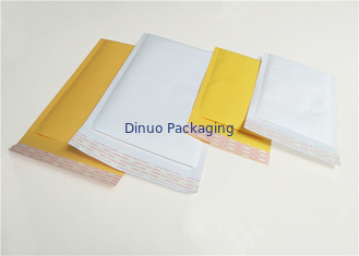 Ukuran Pengiriman 4 Kraft Bubble Mailer, Putih / Kuning Mailing Amplop 9.5 "X14"