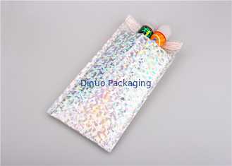 Silver Glamour Holographic Bubble Mailer Padded Amplop Tahan Guncangan