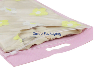 Paket Garmen Tas PP Plastik Dengan Gagang Portabel Dan Penutupan Ziplock