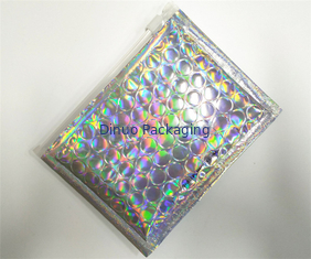 Mailer Holographic Bubble Disesuaikan Warna Mengkilap Dengan Penutupan Ziplock Dapat Didaur Ulang