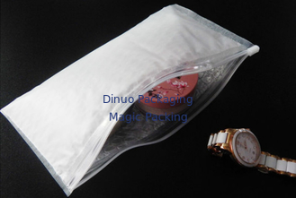Transparan PE Padded Dengan Bubble Zip Bags Berharga Perhiasan Bepergian Saku Ukuran Disesuaikan
