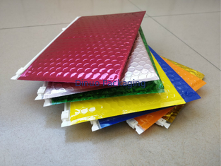 Penuh warna metalik foil empuk ritsleting tas kunci kosmetik kemasan ritsleting tas gelembung