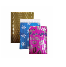 Holographic Bubble Foil Shipping Mailing Bags Amplop Empuk Metalik
