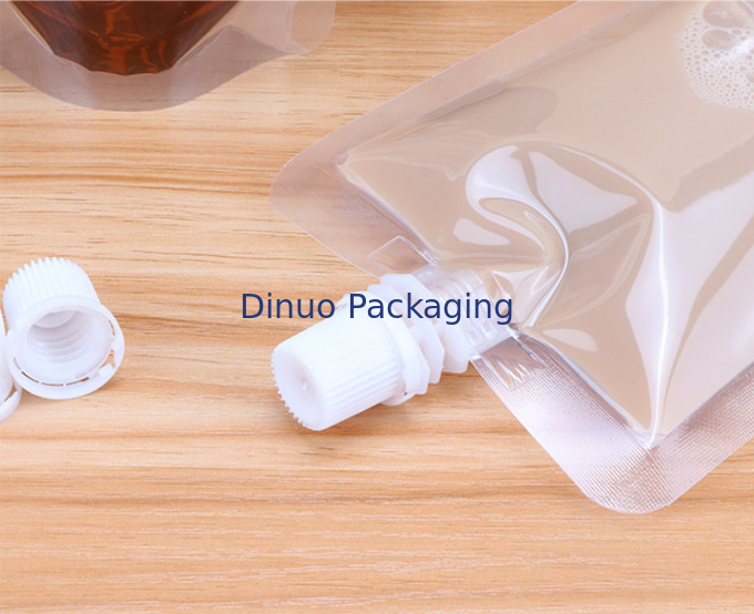 Komposit Plastik Food Grade Stand Up Spout Pouch Kustom Dicetak Beer Drink Liquid Bag