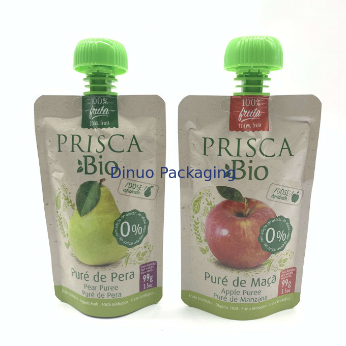 Haluskan Buah Organik Squeeze Baby Food Spout Pouch Reusable Juice Beverage Doypack Bag
