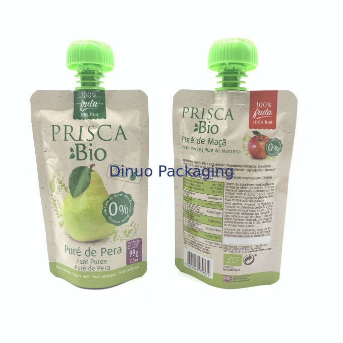 Haluskan Buah Organik Squeeze Baby Food Spout Pouch Reusable Juice Beverage Doypack Bag