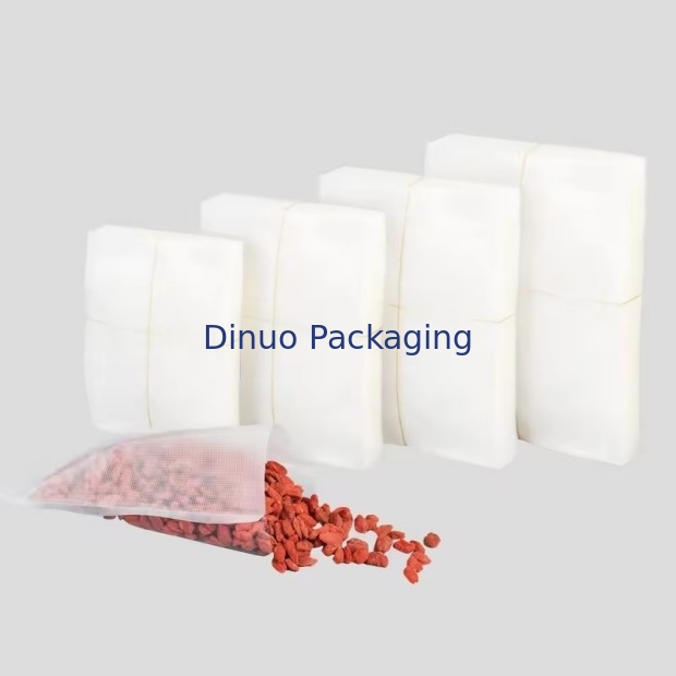 Kantong Penyimpanan Plastik Segel Embos Vacuum Tiga Sisi Segel Kantong Vacuum Makanan Tekstur Kantong Vacuum Embos