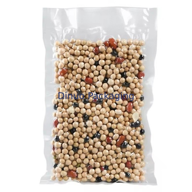 Kantong Penyimpanan Plastik Segel Embos Vacuum Tiga Sisi Segel Kantong Vacuum Makanan Tekstur Kantong Vacuum Embos