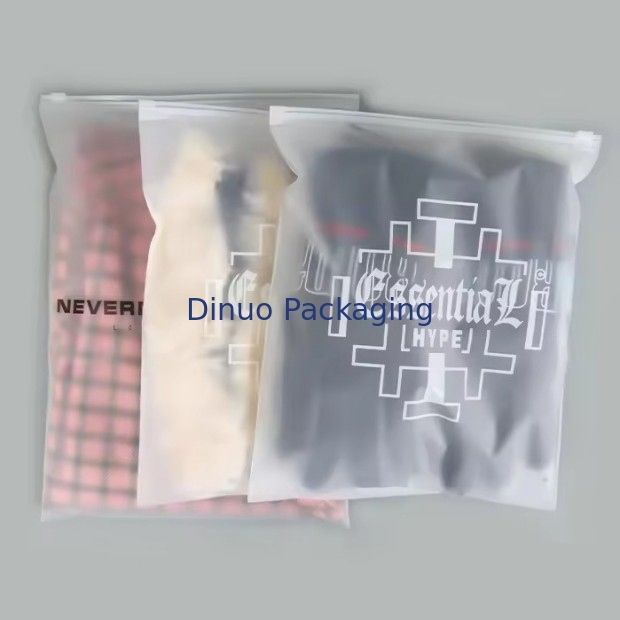 Custom Cpe Frosted Zipper Packaging Bag Plastik Clear Zip Bag Plastik Bag Untuk Pakaian