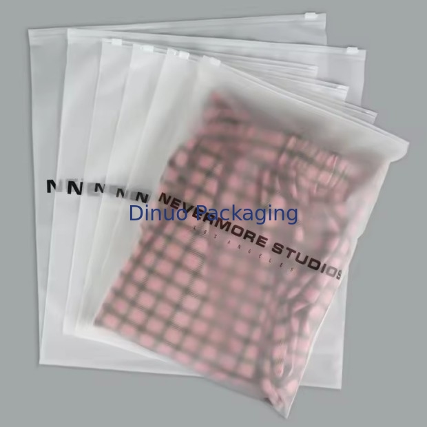 Custom Cpe Frosted Zipper Packaging Bag Plastik Clear Zip Bag Plastik Bag Untuk Pakaian