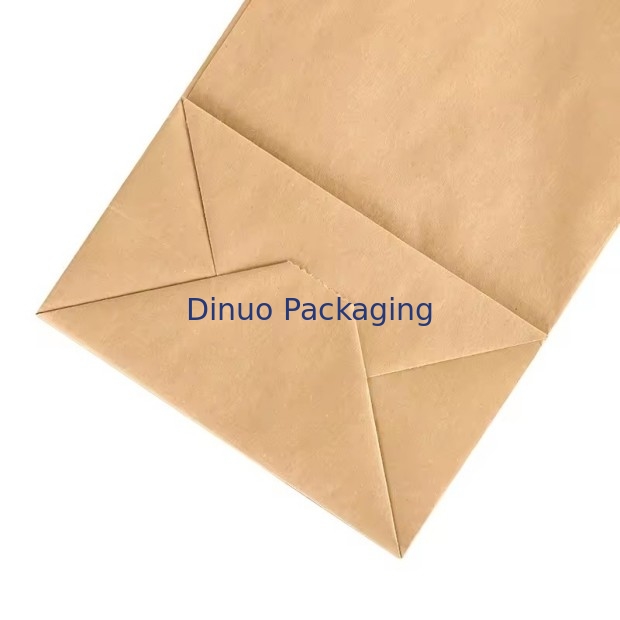 Ukuran Disposable Brown Kraft Kantong Kertas untuk Roti, Sandwich Flat Bottom Food Take Out Kantong Kertas