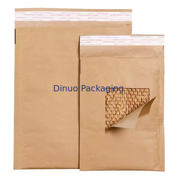 Custom Compostable Honeycomb Padded Kraft Paper Express Envelope Biodegradable Shockproof Mailer Pengiriman Kantong Kemasan