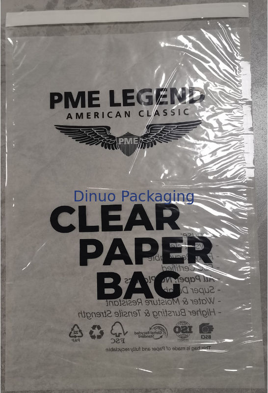 FSC Certified Glassine Paper Envelope Daur Ulang Eco-conscious Choice Satu Sisi Semitransparent Satu Sisi 100% Transparan