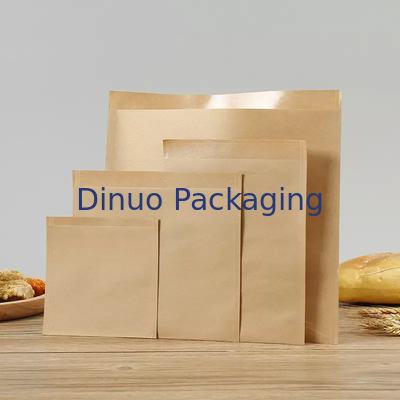 100 Paket Kantong Kertas Kraft Datar Biodegradable Untuk Kue Popcorn Sandwichs