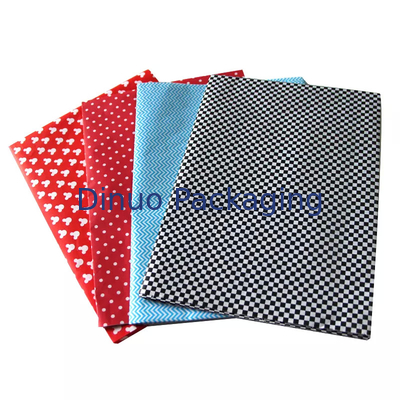 Polka Dot Gingham Kertas Tisu Latar Belakang Warna Ganda Bungkus Untuk Kotak Sepatu Cat Kuku