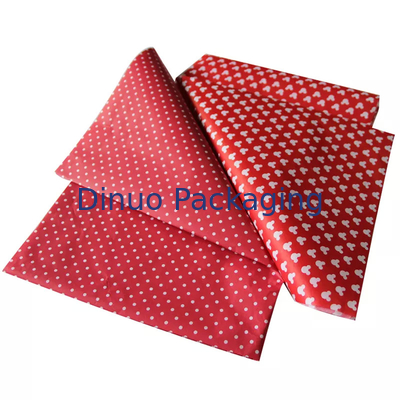 Kemasan Pembungkus Kado Natal Bungkus Kertas Tisu Merah Dengan Pencetakan Foil Emas Floral