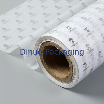 Bungkus Kertas Tisu Logam Putih Dan Emas Bermerek Untuk Tas / Perhiasan Wanita
