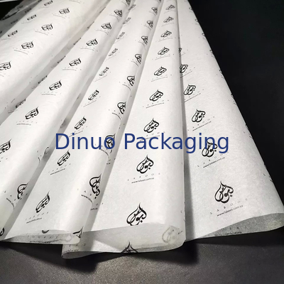 Bungkus Kertas Tisu Logam Putih Dan Emas Bermerek Untuk Tas / Perhiasan Wanita