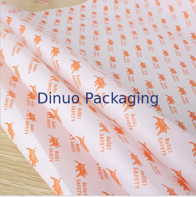 Orange Logo Personalized Printed Tissue Paper Wrap For Flower Wedding Garland Facial Gift