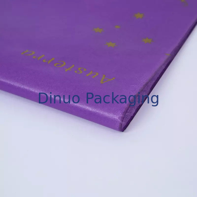 50 X 70cm Gold Stamping Kertas Pembungkus Mewah Ramah Lingkungan Logo Disesuaikan