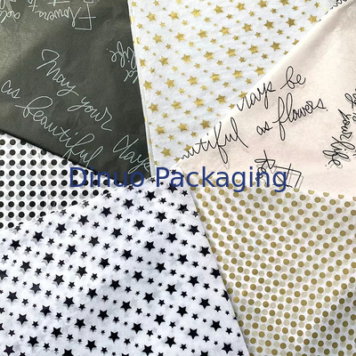 Christmas Patterned Wave Point Biodegradable Tissue Paper Wrap Untuk Hadiah Wajah Parfum
