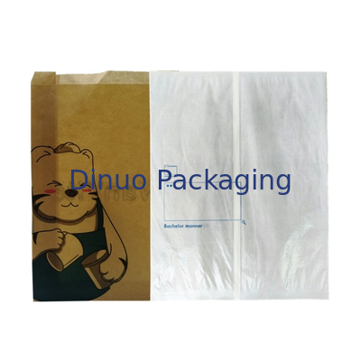 Tas Kertas Lilin Biodegradable Makanan Tembus Dengan Strip Perekat Gusset Glassine Envelopes