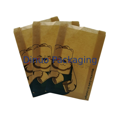 Tas Kertas Lilin Biodegradable Makanan Tembus Dengan Strip Perekat Gusset Glassine Envelopes