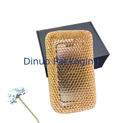 Kerajinan Kraft Sarang Lebah Kertas Pembungkus Mesh Set Kemasan Botol Kaca Kosmetik Tahan Guncangan