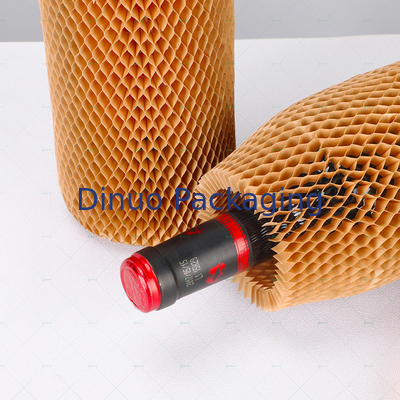 Degradable Honeycomb Wrapping Paper Mesh Sleeve Untuk Kemasan Kosmetik Botol Kaca
