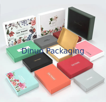 UV Printing Logo Kotak Kertas Kraft Dengan Kertas Kartu Emas Warna Kustom