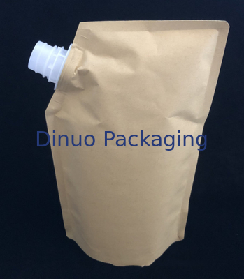 Biodegradable Foil Custom Printed Stand Up Pouches Kantung Cerat Kertas Kraft Cair Tahan Air