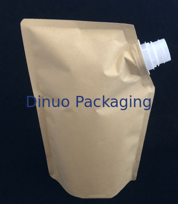 Biodegradable Foil Custom Printed Stand Up Pouches Kantung Cerat Kertas Kraft Cair Tahan Air