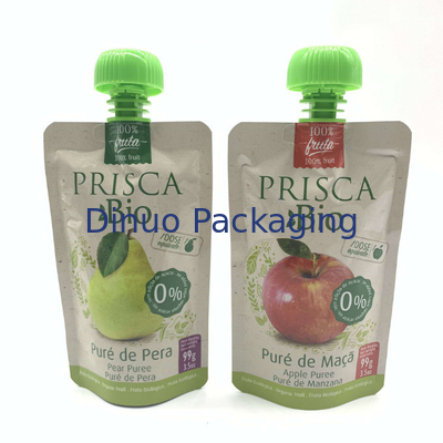 Tas Kantung Cerat Stand Up Plastik Cair Daur Ulang Isi Ulang Kantung Makanan Bayi yang Dapat Digunakan Kembali