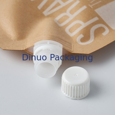 Kertas Kraft Parfum Cetak Kustom Stand Up Pouches Aluminium Foil Liquid Food Spout Pouch