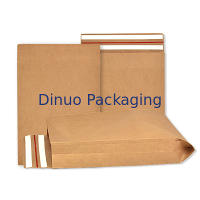 Tas Mailer Kertas Murni 100% Dapat Didaur Ulang Dengan Gusset Di Sisi Dan Bawah