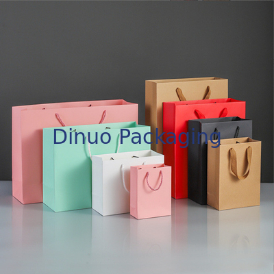 Reusable Biodegradable Top Handle Bag Tas Kemasan Kado Kertas Kraft yang Disesuaikan