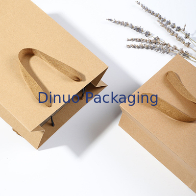 Reusable Biodegradable Top Handle Bag Tas Kemasan Kado Kertas Kraft yang Disesuaikan