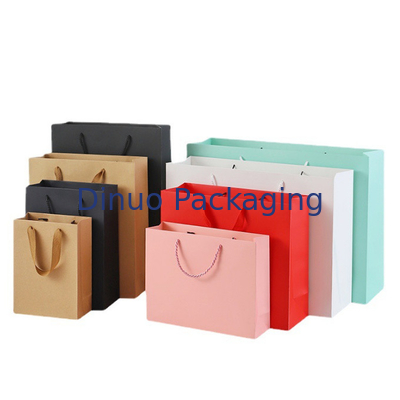 Reusable Biodegradable Top Handle Bag Tas Kemasan Kado Kertas Kraft yang Disesuaikan