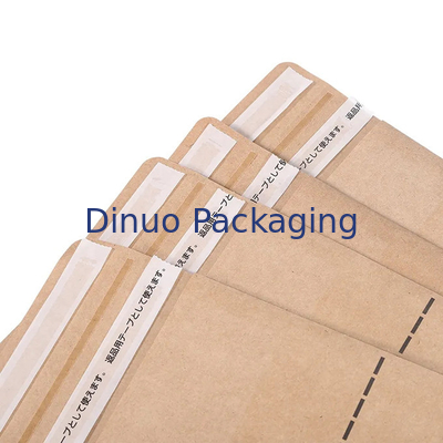 Pencetakan Logo Kustom Tas Bawah Datar Kertas Kraft Biodegradable Untuk Pengiriman Paket
