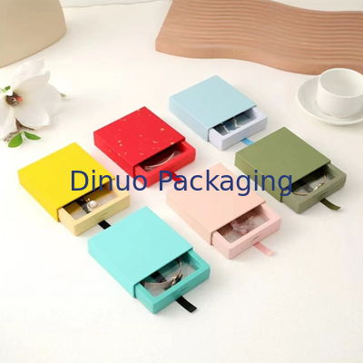 Kotak Kertas Cetak Kustom yang Dapat Didaur Ulang Varnishing Paper Drawer Gift Box