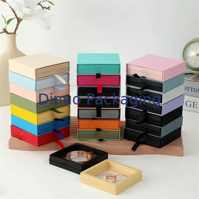 Kotak Kertas Cetak Kustom yang Dapat Didaur Ulang Varnishing Paper Drawer Gift Box