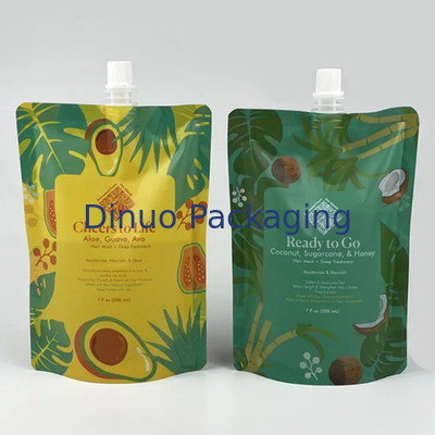 Paket Custom Food Grade Stand Up Spout Pouch Bags Untuk Minuman Jus Minuman