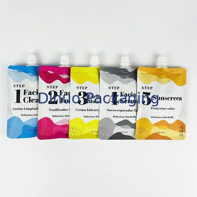Paket Custom Food Grade Stand Up Spout Pouch Bags Untuk Minuman Jus Minuman