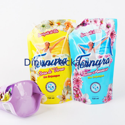Laundry Detergent Custom Printed Stand Up Pouches Refill Liquid Soap Packaging Bag